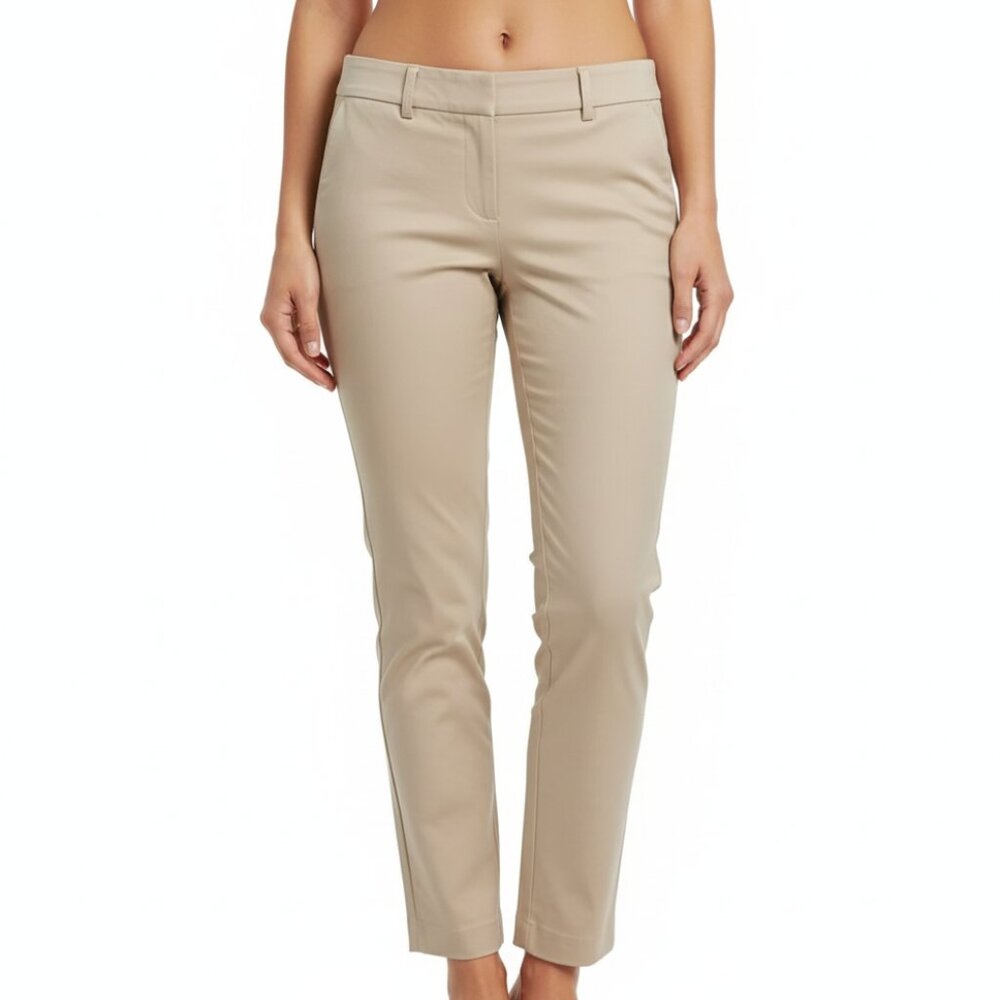 *Le Chateau Beige Skinny Straight Khaki Trousers